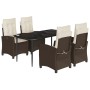 5-piece garden dining set and brown synthetic rattan cushions by , Garden sets - Ref: Foro24-3212766, Price: 625,27 €, Discou...