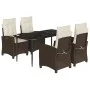 5-piece garden dining set and brown synthetic rattan cushions by , Garden sets - Ref: Foro24-3212766, Price: 667,88 €, Discou...