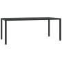 Set de comedor de jardín 7 pzas y cojines ratán sintético negro de , Conjuntos de jardín - Ref: Foro24-3212022, Precio: 648,20 €