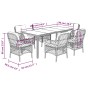 7-piece garden dining set and black synthetic rattan cushions by , Garden sets - Ref: Foro24-3212022, Price: 660,70 €, Discou...