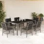 Set comedor jardín 7 pzas y cojines ratán sintético gris de , Conjuntos de jardín - Ref: Foro24-3212034, Precio: 734,86 €, De...