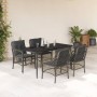 5-piece garden dining set with gray synthetic rattan cushions by , Garden sets - Ref: Foro24-3212127, Price: 498,94 €, Discou...