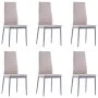 Conjunto de mesa y sillas de comedor 7 piezas color capuchino de vidaXL, muebles para cocinas y comedores - Ref: Foro24-28170...
