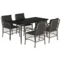 5-piece garden dining set with gray synthetic rattan cushions by , Garden sets - Ref: Foro24-3212127, Price: 515,30 €, Discou...