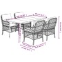 5-piece garden dining set with gray synthetic rattan cushions by , Garden sets - Ref: Foro24-3212127, Price: 498,94 €, Discou...