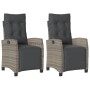 Garden recliners with footrest 2 pcs gray PE rattan by , Garden chairs - Ref: Foro24-365243, Price: 259,36 €, Discount: %