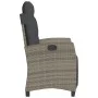 Garden recliners with footrest 2 pcs gray PE rattan by , Garden chairs - Ref: Foro24-365243, Price: 301,77 €, Discount: %