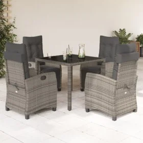 5-piece garden dining set with gray synthetic rattan cushions by , Garden sets - Ref: Foro24-3212895, Price: 689,36 €, Discou...