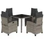 5-piece garden dining set with gray synthetic rattan cushions by , Garden sets - Ref: Foro24-3212895, Price: 689,36 €, Discou...