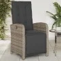 Gartenliege mit Fußstütze aus grauem synthetischem Rattan von , Gartenstühle - Ref: Foro24-365187, Preis: 137,67 €, Rabatt: %
