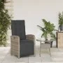 Gartenliege mit Fußstütze aus grauem synthetischem Rattan von , Gartenstühle - Ref: Foro24-365187, Preis: 137,67 €, Rabatt: %