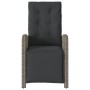 Garden recliner with footrest in gray synthetic rattan by , Garden chairs - Ref: Foro24-365187, Price: 120,14 €, Discount: %