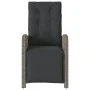 Garden recliner with footrest in gray synthetic rattan by , Garden chairs - Ref: Foro24-365187, Price: 137,67 €, Discount: %