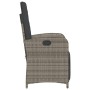 Garden recliner with footrest in gray synthetic rattan by , Garden chairs - Ref: Foro24-365187, Price: 120,14 €, Discount: %