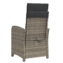 Garden recliner with footrest in gray synthetic rattan by , Garden chairs - Ref: Foro24-365187, Price: 120,14 €, Discount: %
