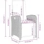 Gartenliege mit Fußstütze aus grauem synthetischem Rattan von , Gartenstühle - Ref: Foro24-365187, Preis: 137,67 €, Rabatt: %