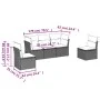 Gartensofa-Set mit Kissen, 5-teilig, graues synthetisches Rattan von , Gartensets - Ref: Foro24-3249189, Preis: 301,05 €, Rab...