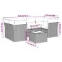 7-teiliges Gartensofa-Set mit grauen PE-Rattan-Kissen von , Gartensets - Ref: Foro24-3249109, Preis: 436,07 €, Rabatt: %