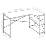 Weißer Computertisch 120x72x70 cm von vidaXL, Schreibtische - Ref: Foro24-20262, Preis: 100,56 €, Rabatt: %