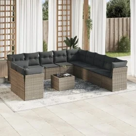 12-piece garden sofa set with gray synthetic rattan cushions by , Garden sets - Ref: Foro24-3249729, Price: 766,22 €, Discoun...