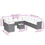 12-piece garden sofa set with gray synthetic rattan cushions by , Garden sets - Ref: Foro24-3249729, Price: 775,90 €, Discoun...