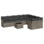 Set de sofás de jardín 10 pzas con cojines ratán sintético gris de , Conjuntos de jardín - Ref: Foro24-3250019, Precio: 600,2...