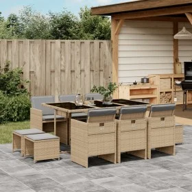 11-piece garden dining set with beige synthetic rattan cushions by , Garden sets - Ref: Foro24-3210672, Price: 927,10 €, Disc...