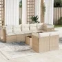 9-teiliges Gartensofa-Set mit beigen synthetischen Rattankissen von , Gartensets - Ref: Foro24-3249757, Preis: 603,52 €, Raba...
