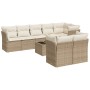 9-teiliges Gartensofa-Set mit beigen synthetischen Rattankissen von , Gartensets - Ref: Foro24-3249757, Preis: 613,47 €, Raba...