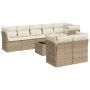 9-teiliges Gartensofa-Set mit beigen synthetischen Rattankissen von , Gartensets - Ref: Foro24-3249757, Preis: 603,52 €, Raba...