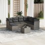 8-teiliges Gartensofa-Set und graue synthetische Rattankissen von , Gartensets - Ref: Foro24-3249839, Preis: 482,38 €, Rabatt: %