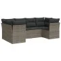 6-teiliges Gartenmöbel-Set und graue synthetische Rattankissen von , Gartensets - Ref: Foro24-3249949, Preis: 389,96 €, Rabat...