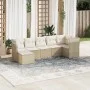 7-piece garden sofa set and beige synthetic rattan cushions by , Garden sets - Ref: Foro24-3249807, Price: 463,14 €, Discount: %