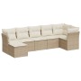 7-teiliges Gartensofa-Set und beige synthetische Rattankissen von , Gartensets - Ref: Foro24-3249807, Preis: 463,81 €, Rabatt: %