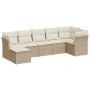 Set sofás de jardín 7 piezas y cojines ratán sintético beige de , Conjuntos de jardín - Ref: Foro24-3249807, Precio: 463,14 €...