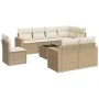 9-teiliges Gartensofa-Set mit beigen synthetischen Rattankissen von , Modulare Sofas für den Außenbereich - Ref: Foro24-32515...