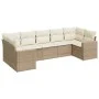 7-piece garden sofa set and beige synthetic rattan cushions by , Modular outdoor sofas - Ref: Foro24-3251725, Price: 491,99 €...