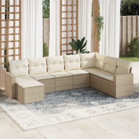 Garden sofa set with beige cushions 8 pcs PE rattan by , Modular outdoor sofas - Ref: Foro24-3251695, Price: 557,11 €, Discou...