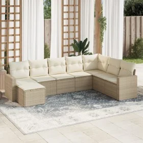 Gartensofa-Set mit beigen Kissen 8 Stück PE-Rattan von , Modulare Sofas für den Außenbereich - Ref: Foro24-3251695, Preis: 55...