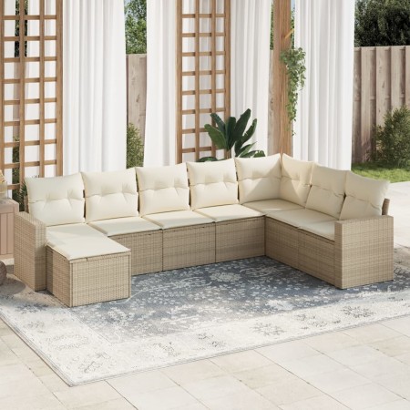 Garden sofa set with beige cushions 8 pcs PE rattan by , Modular outdoor sofas - Ref: Foro24-3251695, Price: 557,11 €, Discou...