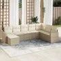 Gartensofa-Set mit beigen Kissen 8 Stück PE-Rattan von , Modulare Sofas für den Außenbereich - Ref: Foro24-3251695, Preis: 55...