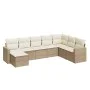 Gartensofa-Set mit beigen Kissen 8 Stück PE-Rattan von , Modulare Sofas für den Außenbereich - Ref: Foro24-3251695, Preis: 55...