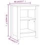 Honey brown solid pine wood bedside table 40x35x55 cm by vidaXL, Nightstands - Ref: Foro24-820962, Price: 56,23 €, Discount: %