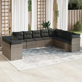 10-piece garden sofa set with gray synthetic rattan cushions by , Garden sets - Ref: Foro24-3249699, Price: 614,89 €, Discoun...