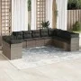10-piece garden sofa set with gray synthetic rattan cushions by , Garden sets - Ref: Foro24-3249699, Price: 614,89 €, Discoun...