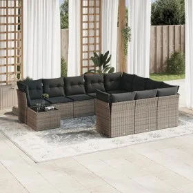 11-piece garden sofa set and gray synthetic rattan cushions by , Garden sets - Ref: Foro24-3250099, Price: 651,89 €, Discount: %
