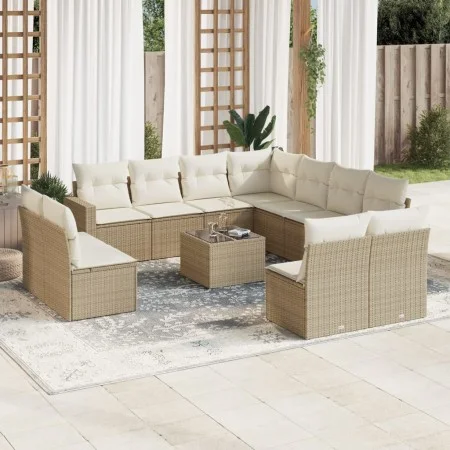 12-piece garden sofa set and brown synthetic rattan cushions by , Modular outdoor sofas - Ref: Foro24-3251475, Price: 828,77 ...