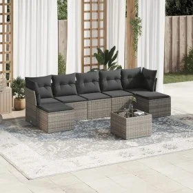 8-piece garden sofa set and gray synthetic rattan cushions by , Garden sets - Ref: Foro24-3249879, Price: 444,18 €, Discount: %