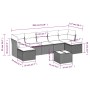 8-teiliges Gartensofa-Set und graue synthetische Rattankissen von , Gartensets - Ref: Foro24-3249879, Preis: 436,04 €, Rabatt: %
