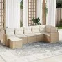 7-piece garden sofa set and beige synthetic rattan cushions by , Modular outdoor sofas - Ref: Foro24-3251615, Price: 488,44 €...
